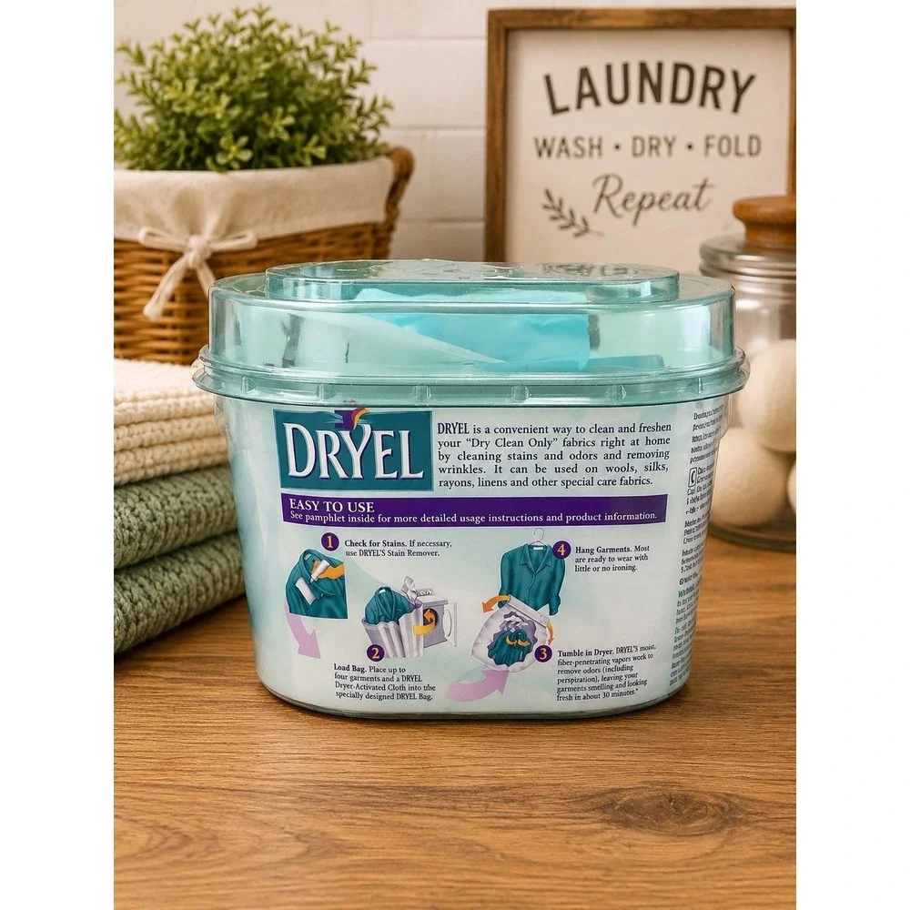 Dryel At Home Dry Cleaner Starter Kit 12 Load 48 Garments Clean UnOpened Box New